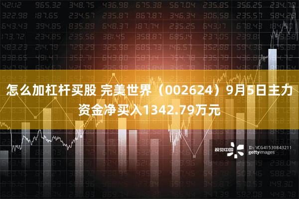 怎么加杠杆买股 完美世界（002624）9月5日主力资金净买入1342.79万元