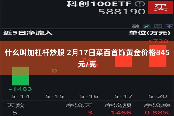 什么叫加杠杆炒股 2月17日菜百首饰黄金价格845元/克